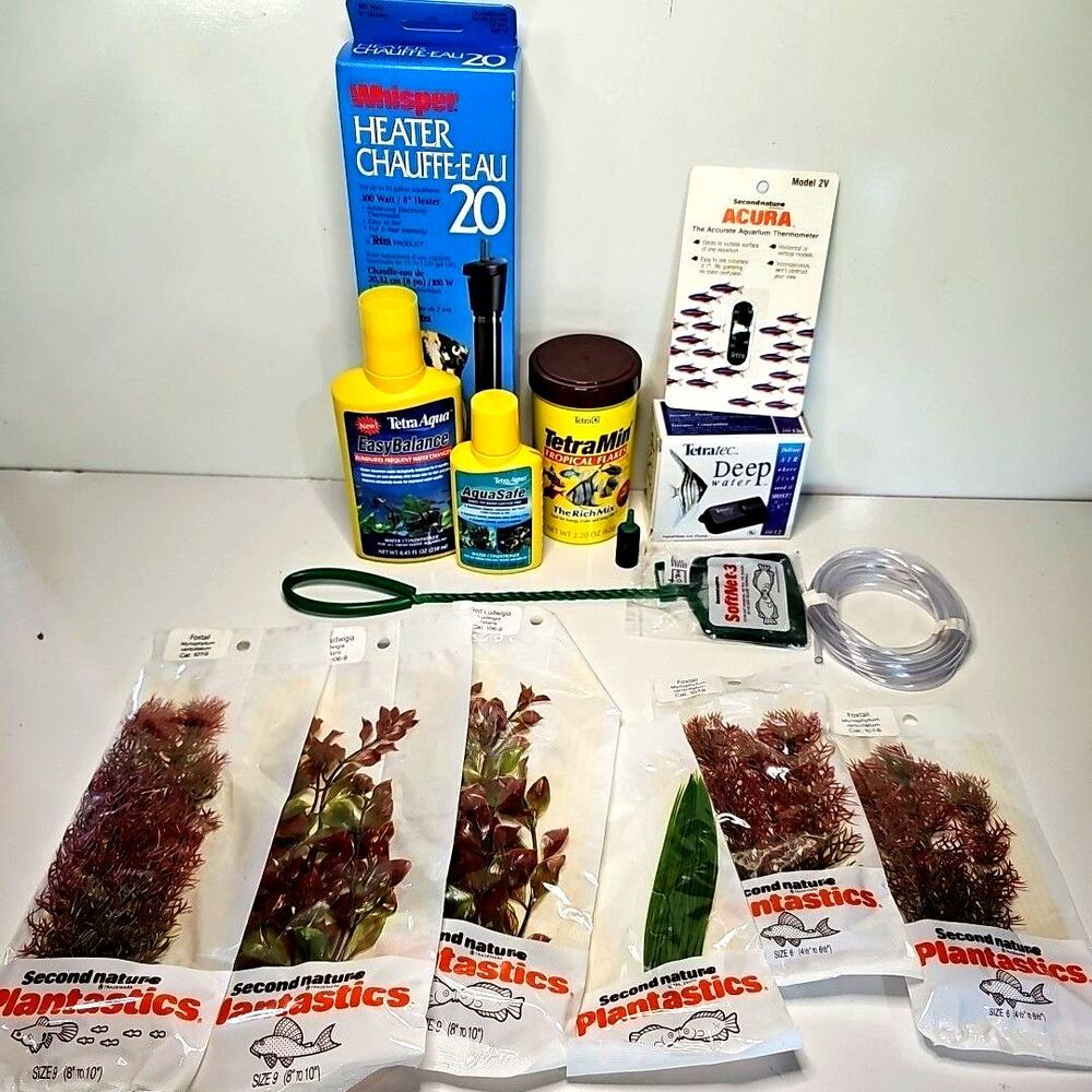 Large lot of fish & fish tank supplies Tetra Fish Startup Kit New Sealed/Unused